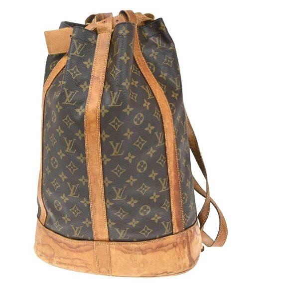 LOUIS VUITTON LV Randonnee GM Shoulder Bag Monogram Leather Brown M42244 62YH402 - Picture 1 of 15